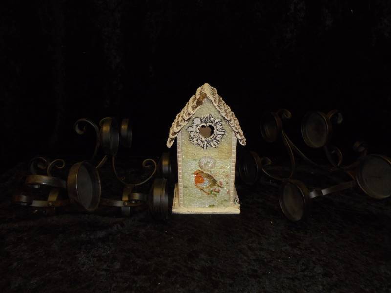 Wall Sconces & Birdhouse