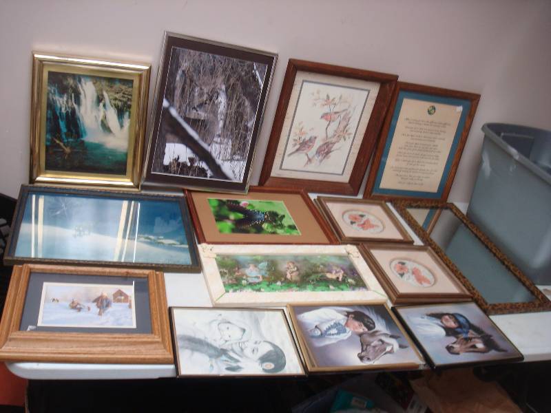lot 16 image: Box Filled With Pictures, Some Frames May Show Wear