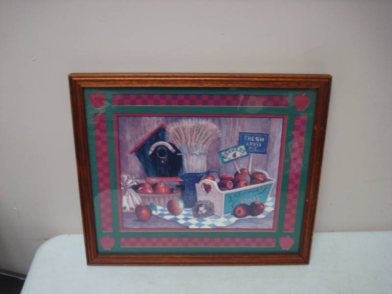 lot 20 image: Framed Apple Art Picture