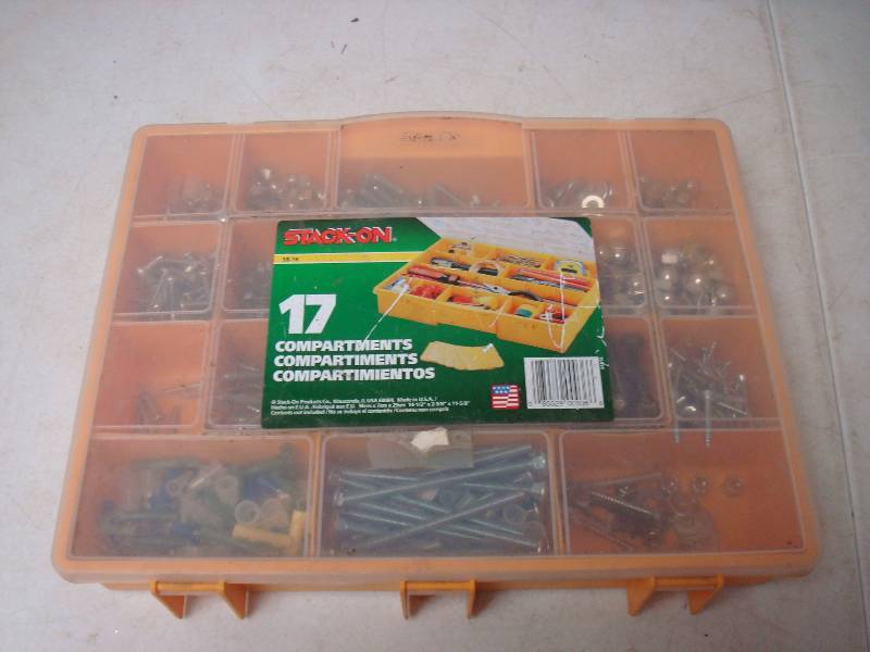 lot 27 image: Box With A Bunch Of Nuts And Bolts