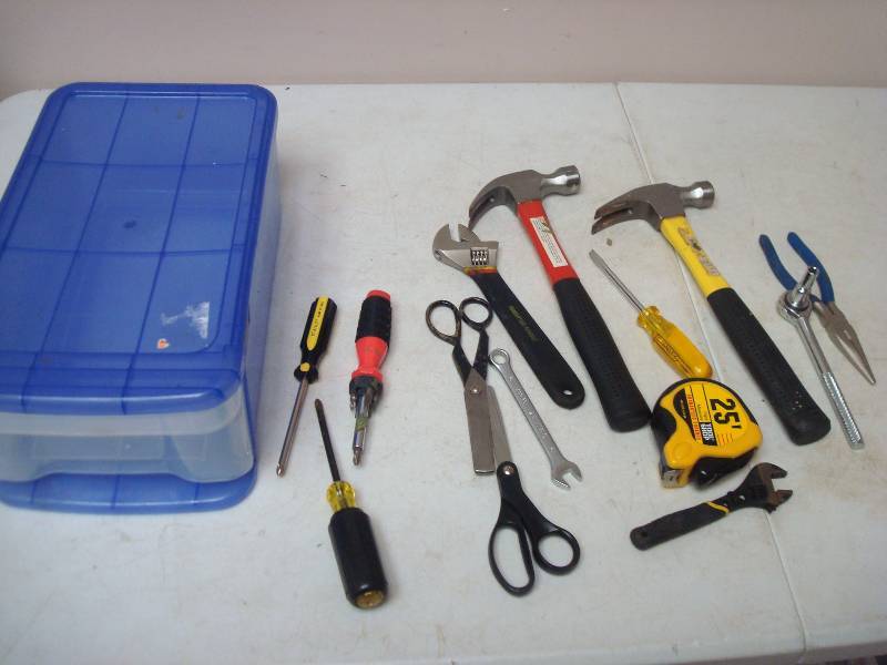 lot 29 image: Bin With Some Tools