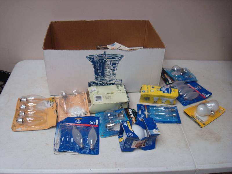lot 44 image: Box With A Unused Light Bulbs, Different Sizes