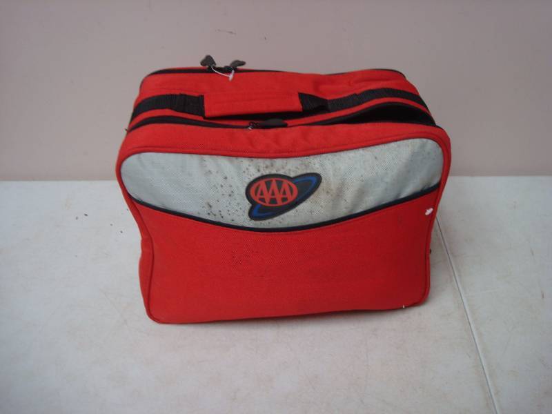 lot 49 image: AAA Road Side Bag, Unused, Jumper Cable, Tow Rope, Some Mildew On Bag