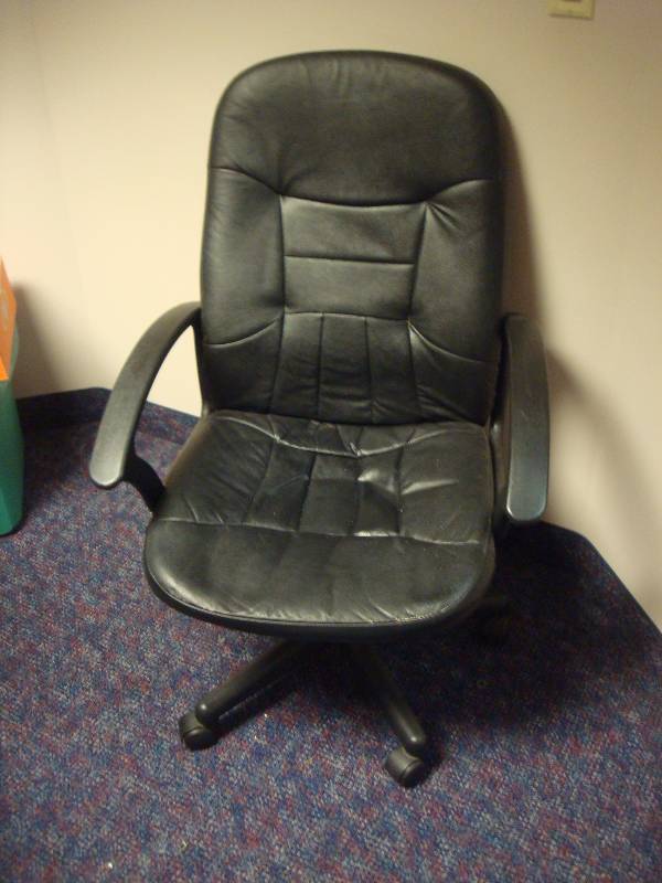 lot 59 image: Black Office Chair, Used, Shows Wear