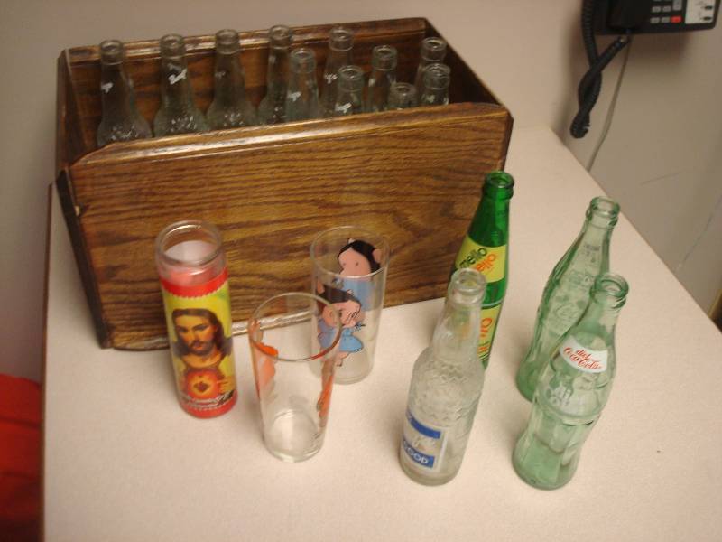 lot 81 image: Box With Some Glasses And Bottles