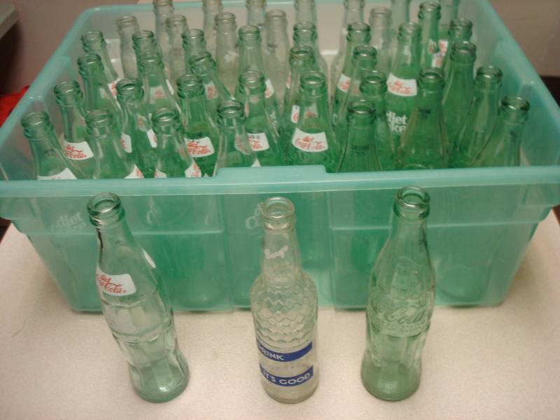 lot 83 image: Bin Filled With Soda Pop Bottles