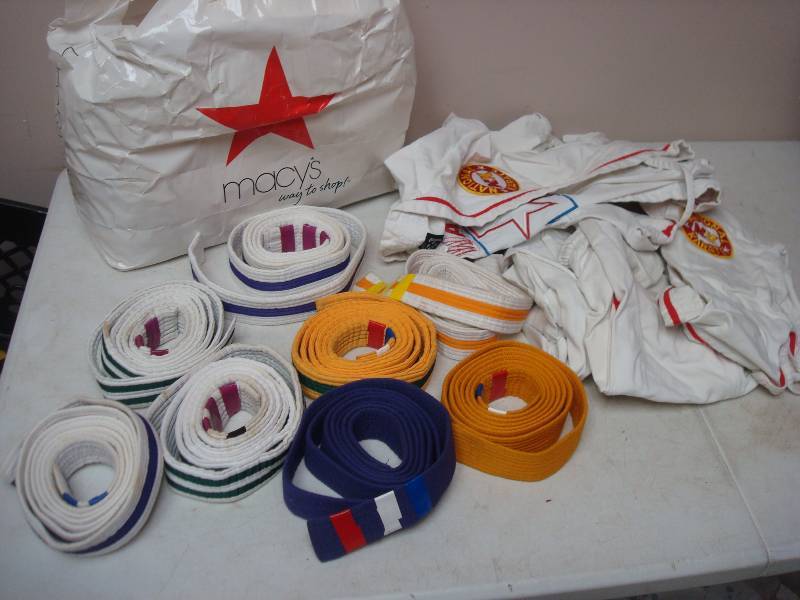 lot 98 image: Lot Of Karate Items And Belts