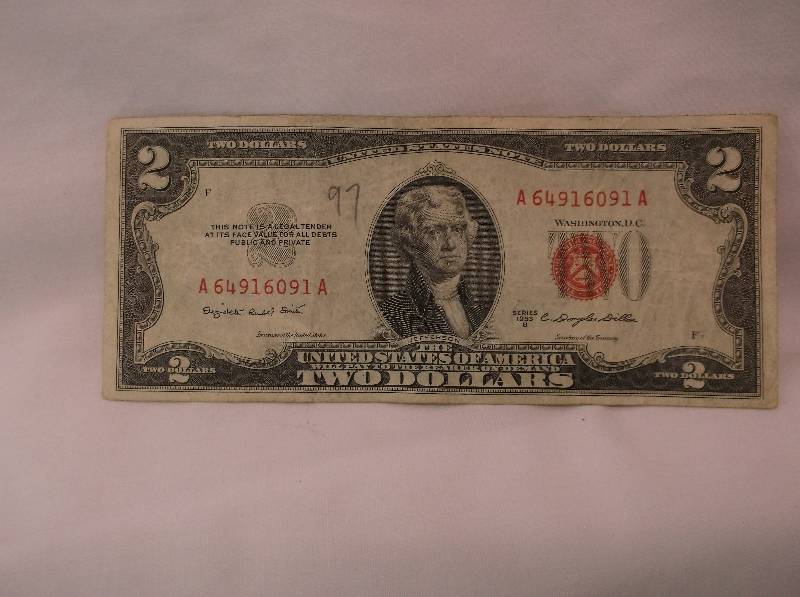 Red Seal 2 Dollar Bill