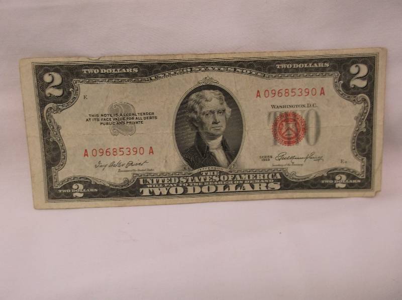 Red Seal 2 Dollar Bill