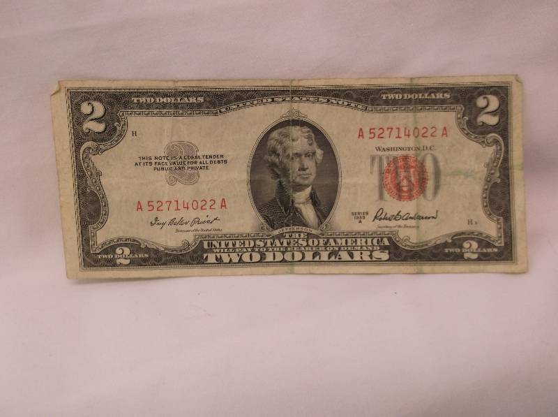 Red Seal 2 Dollar Bill