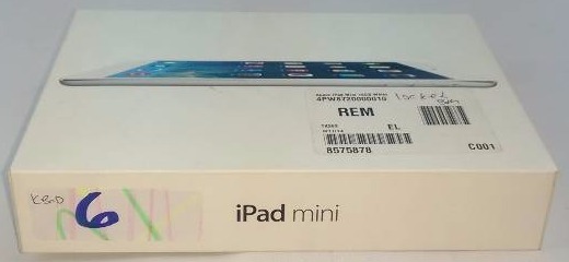 lot 6 image: Apple iPad mini MD531LLA 16GB Silver iCloud Locked