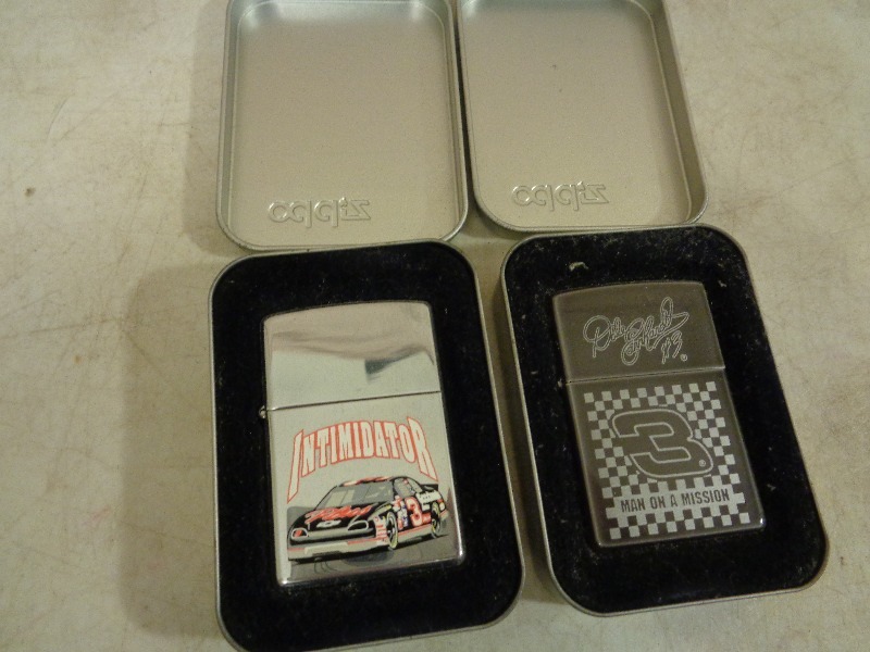 lot 80 image: 2 Dale Earnhardt Zippo Lighters