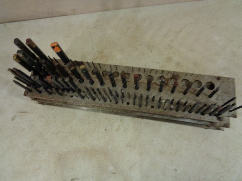 lot 93 image: Drill Bit Organizer Full of Bits