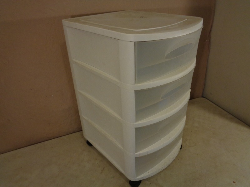 lot 137 image: 4 Drawer Organizer on Wheels