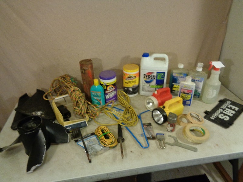 lot 139 image: Shop Chemicals, Boat Prop, and More