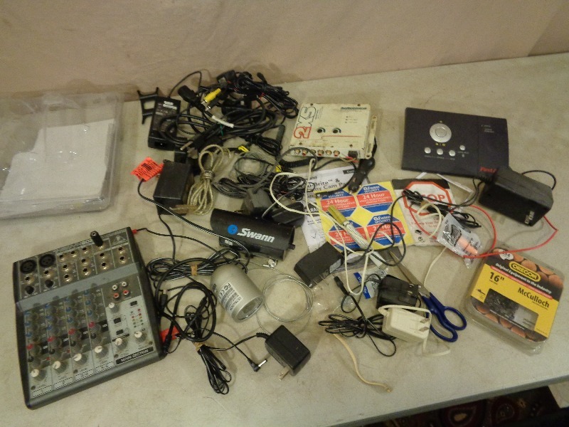 lot 159 image: Mixing Board, Security Equipment, and More