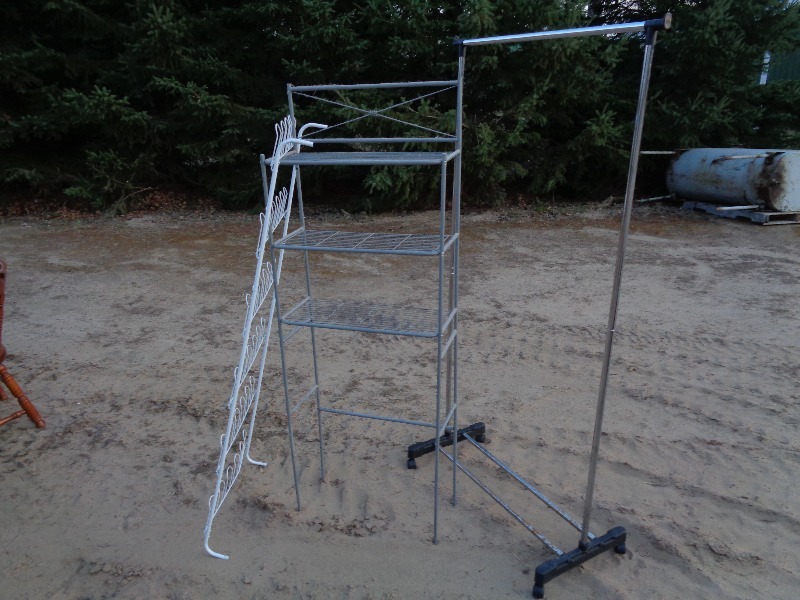 lot 12 image: Shoe Rack, Clothing Rack, Bathroom Shelf