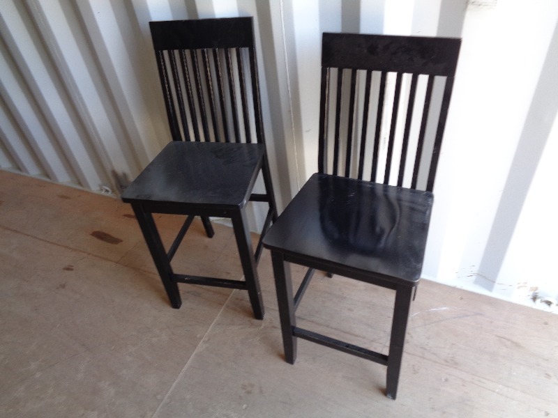 lot 18 image: 2 High Top Chairs  Stool