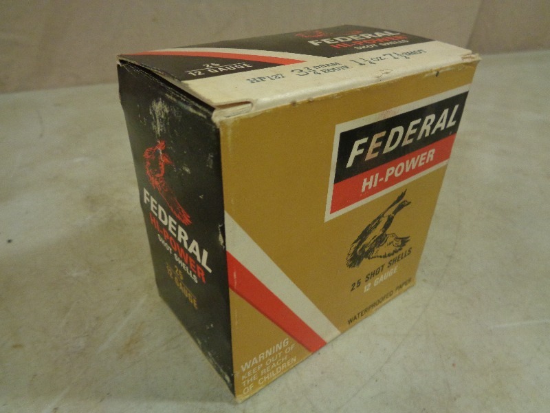 lot 45 image: Full Box of Federal 12 Gauge Paper Shotgun Shells