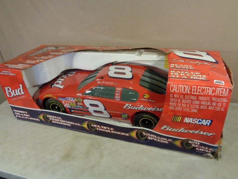 lot 70 image: Large Dale JR Nascar Budweiser Collector Car