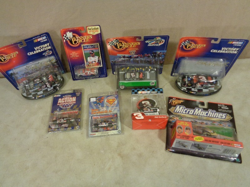 lot 73 image: 8 Dale Earnhardt and JR Nascar Collectibles