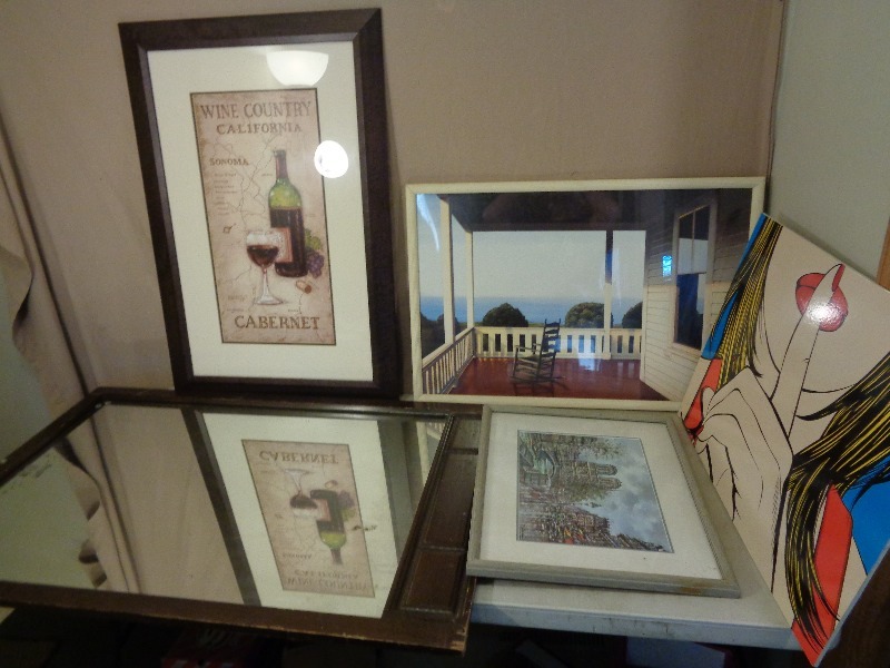 lot 266 image: Framed Pictures and Mirror