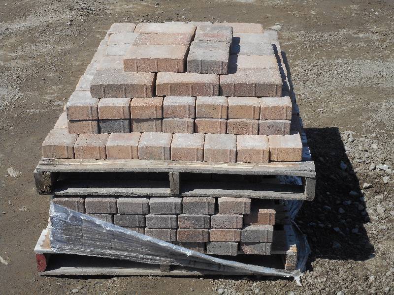 (2) Partial Pallets Of 2.5 Thick Non-Tumbled 6x6 Paver Stones, Matching