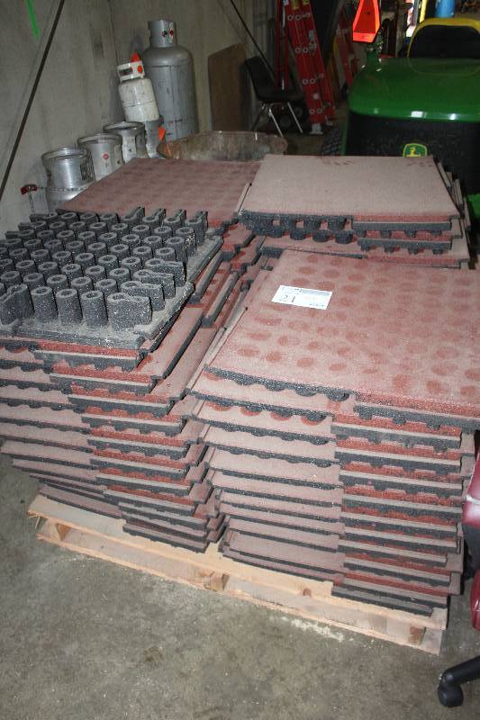 lot 21 image: Lot of (48) Rubber Playground Tiles
