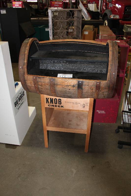 lot 111 image: Knob Creek LOGO Wooden Display Case