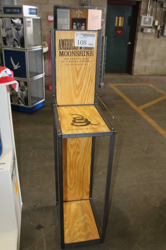 lot 108 image: Moonshine LOGO Wooden Display Case