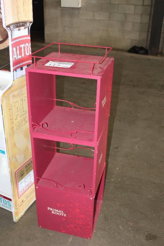 lot 115 image: Primal Roots LOGO 3-Shelf Display Rack