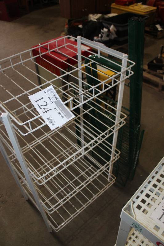 lot 124 image: Lot of (2) 4-Shelf Display Racks