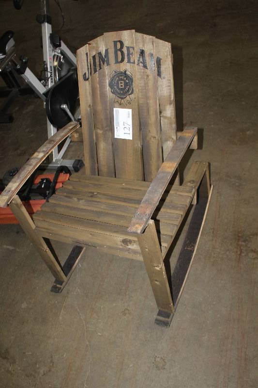 lot 127 image: Jim Beam LOGO Rocking Chair