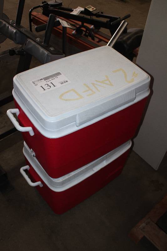 lot 131 image: Lot of (2) Igloo Coolers