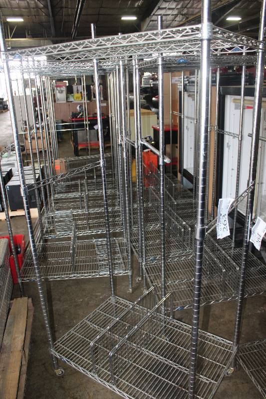 lot 263 image: Lot of (2) 2-Shelf Metal Rack
