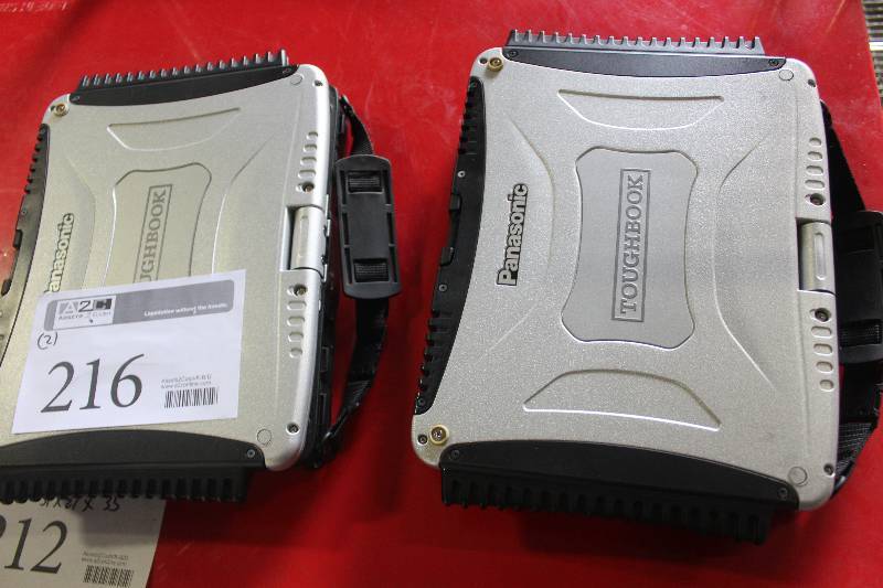 lot 216 image: Lot of (2) Panasonic Toughbook CF-19 Laptop Computer