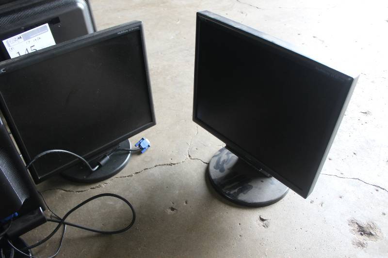 lot 142 image: Lot of (2) NEC 17 LCD Monitors
