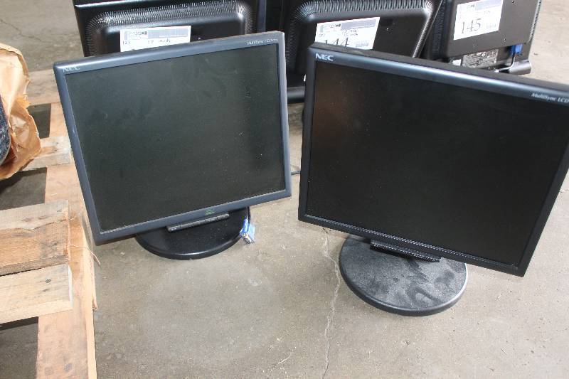 lot 140 image: Lot of (2) NEC 17 LCD Monitors