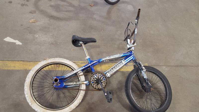 Blue and silver mongoose hot sale bike