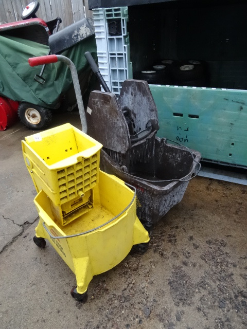 lot 44 image: 2 Mop Buckets with Wringers