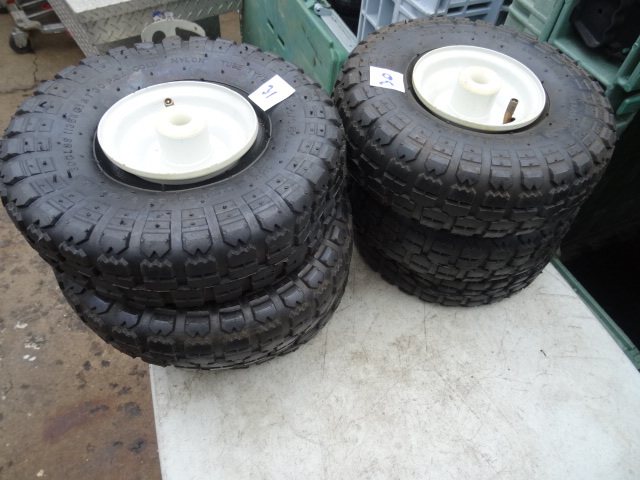 lot 30 image: 6 Balloon Tires New Rims  New Tires