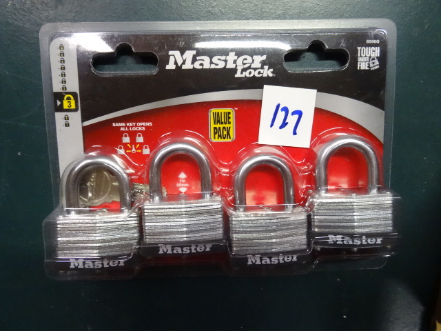 lot 127 image: Master Lock 4 Piece Value Pack
