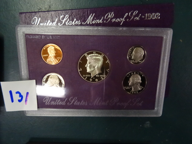 lot 131 image: United States Mint Proof Set 1992