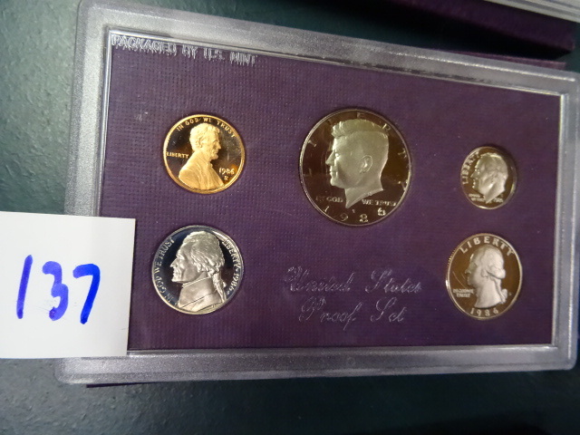 lot 137 image: United States Mint Proof Set 1986