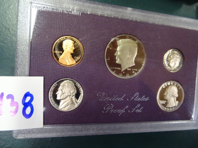 lot 138 image: United States Mint Proof Set 1985