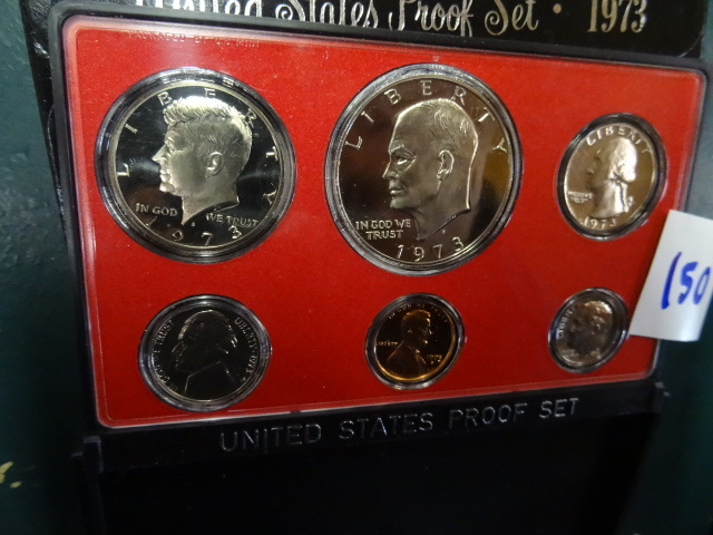 lot 150 image: United States Mint Proof Set  1973