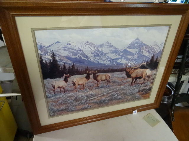 lot 192 image: Elk Print 25 X 31