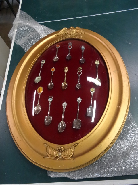 lot 224 image: Vintage Picture Frame With  Spoons