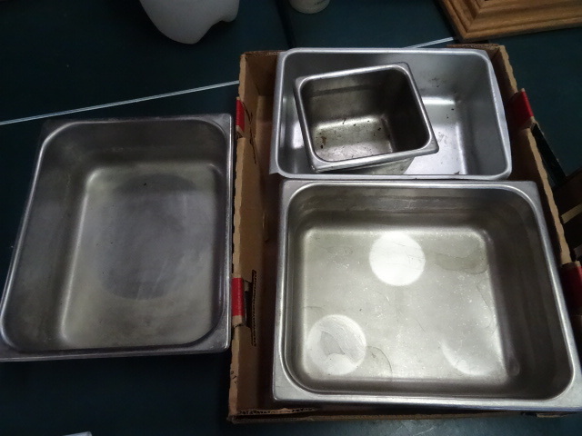 lot 230 image: 4 Stainless Restaurant Pans