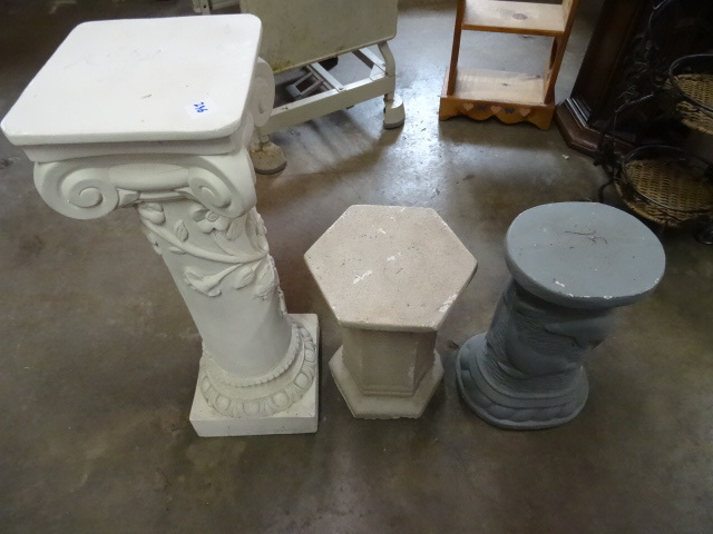 lot 236 image: 3 Pillar Plant Stands